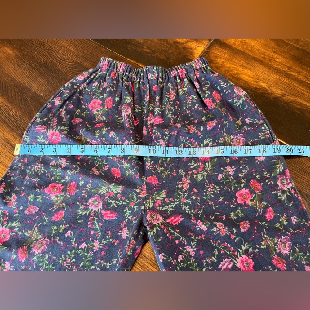 Laura Ashley Vintage Pants Women’s S Wool Blend Floral High Rise Granny Cottage - Picture 11 of 16